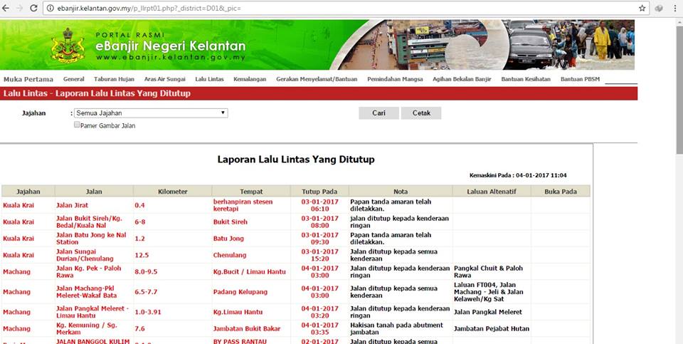 maklumat portal banjir