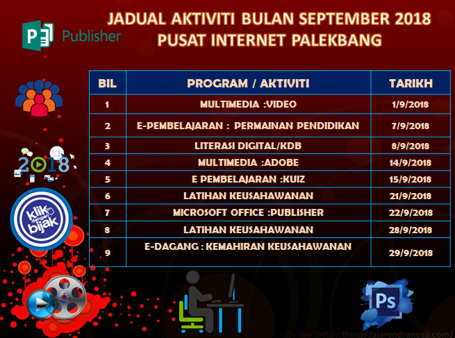 JADUAL AKTIVITI BULAN SEPTEMBER2018