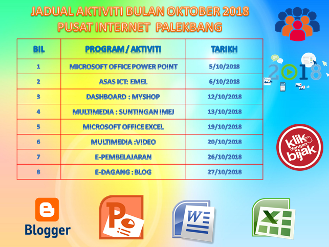 JADUAL AKTIVITI BULAN OKTOBER2018