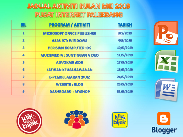 JADUAL AKTIVITI BULAN MEI 2019