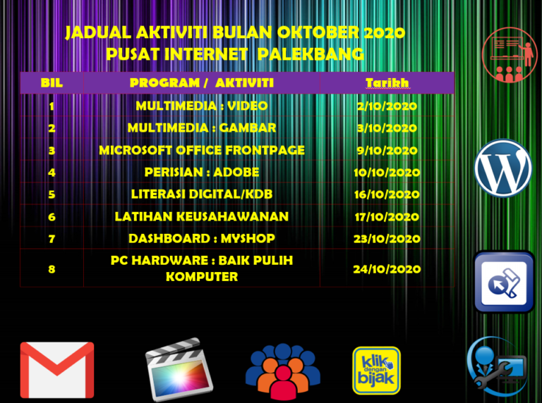 jADUAL AKTIVITI OKTOBER2020