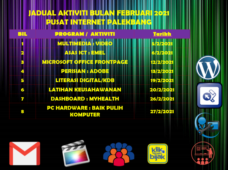 JADUAL AKTIVITI FEB 2021