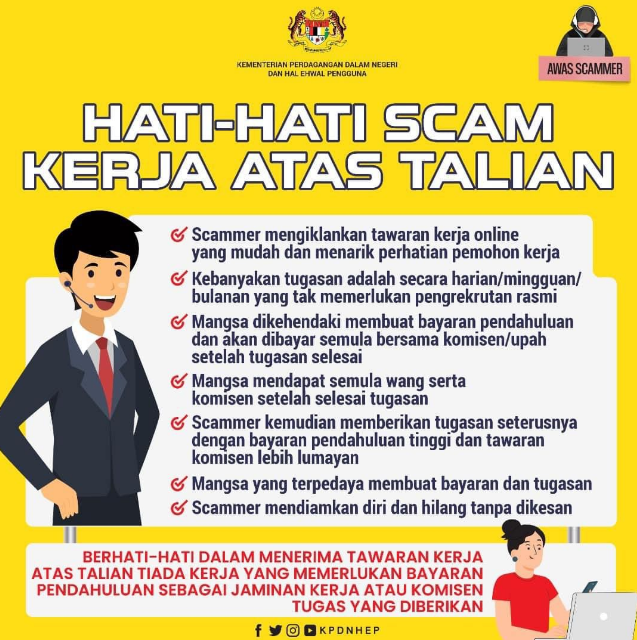 scammer pekerjaan
